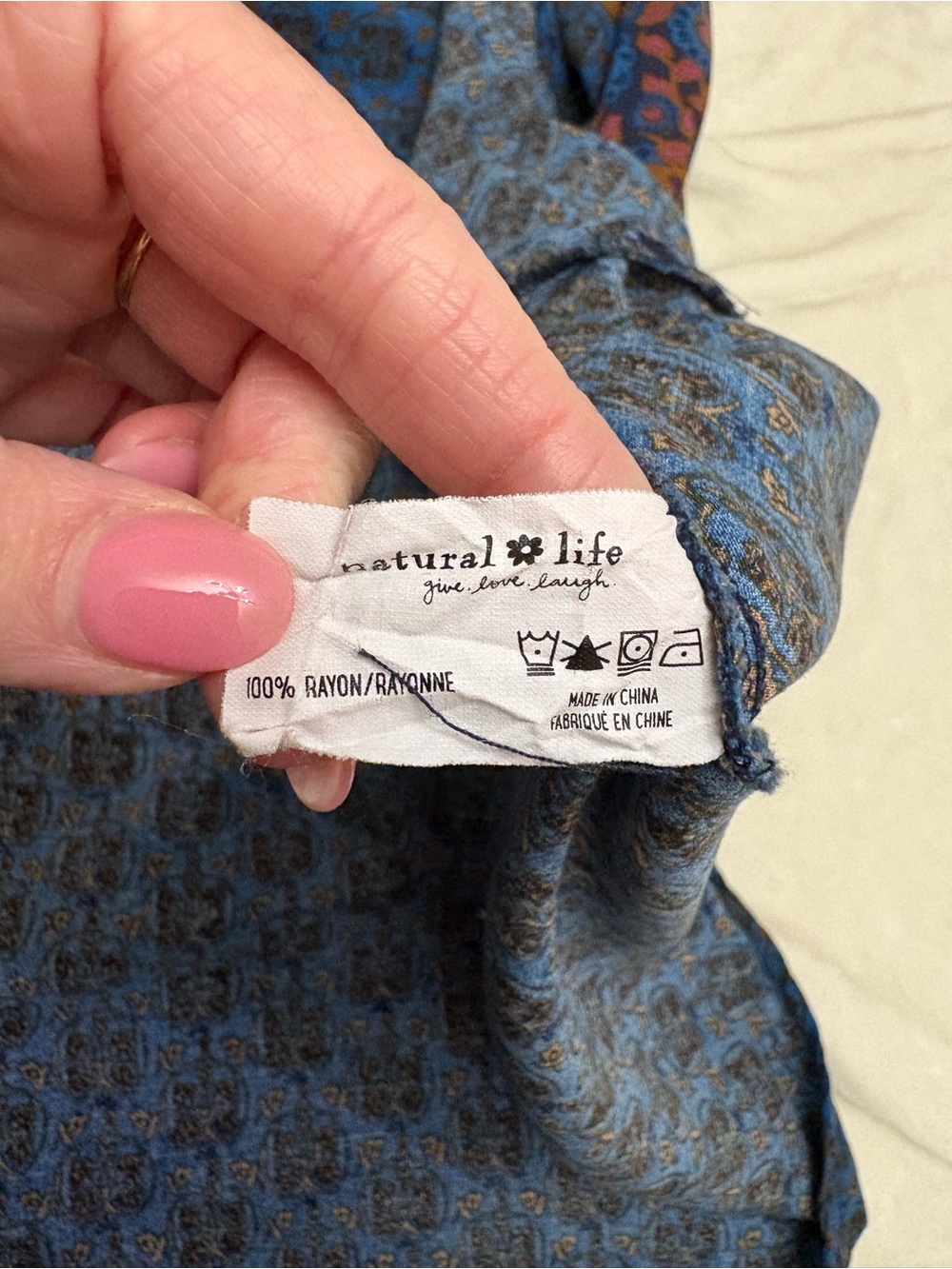 Natural Life Amy Maxi Skirt Teal Boho Floral large Bohemian Art to wear eclectic - Picture 10 of 12